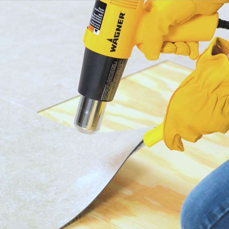 Wagner Spraytech 0503008 HT1000 Heat Gun, 2 Temp Settings 750ᵒF & 1000ᵒF, Great for Soften Paint, Caulking, Adhesive, Putty Removal, Shrink Wrap, Bend Plastic Pipes, Loosen Rusted Nuts Bolts, Yellow - Image 14