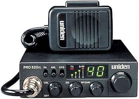 Uniden PRO520XL Pro Series 40-Channel CB Radio. Compact Design. ANL Switch and PA/CB Switch. 7 Watts of Audio Output and Instant Emergency Channel 9. - Black - Image 1