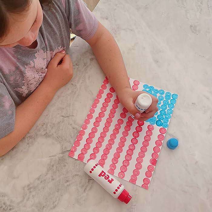 Do A Dot Art! Markers 6-Pack Rainbow Washable Paint Markers, The Original Dot Marker, Activity Craft Coloring Supplies for Kids and Toddlers, Made in the USA - Image 2