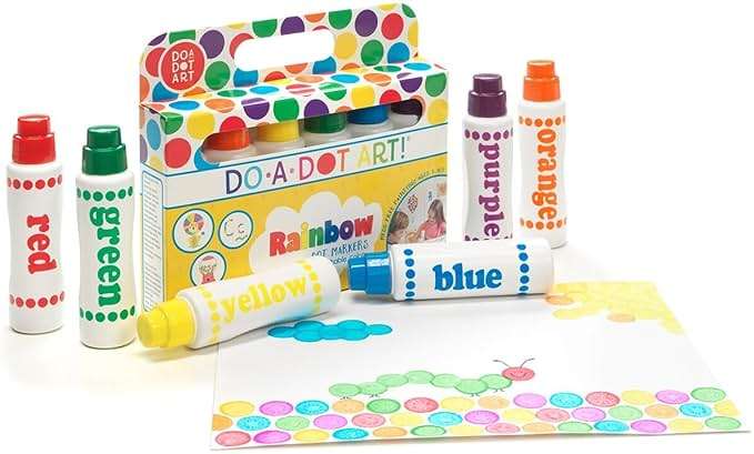 Do A Dot Art! Markers 6-Pack Rainbow Washable Paint Markers, The Original Dot Marker, Activity Craft Coloring Supplies for Kids and Toddlers, Made in the USA - Image 3