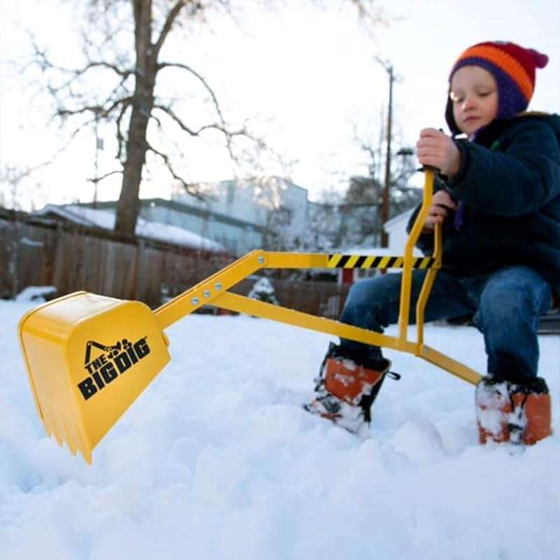 Big Dig Toy Excavator Ride, Sandbox Digger w/ 360 Rotation Base for Kids Ages 3 & Up, Yellow - Outdoor Playground and Sand Beach Construction Riding Toys for Children - Image 6