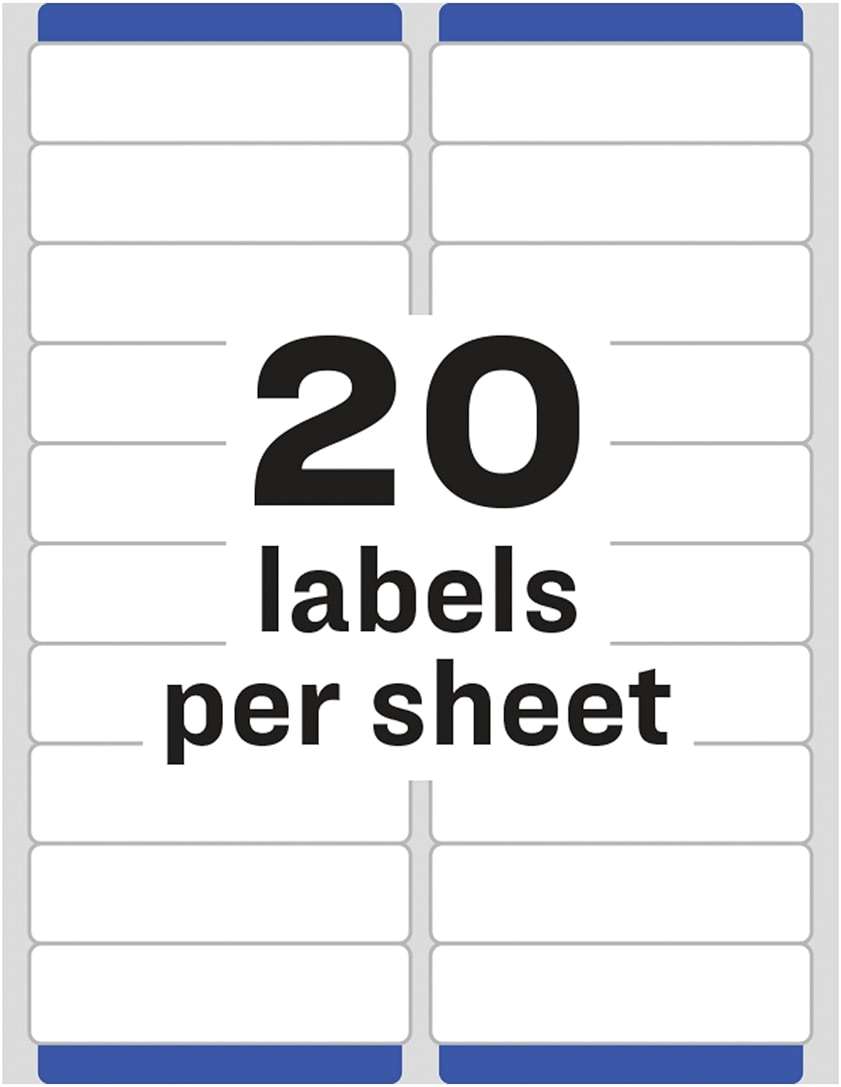 Avery Easy Peel Printable Address Labels with Sure Feed, 1" x 4", White, 500 Blank Mailing Labels (05261) - Image 6