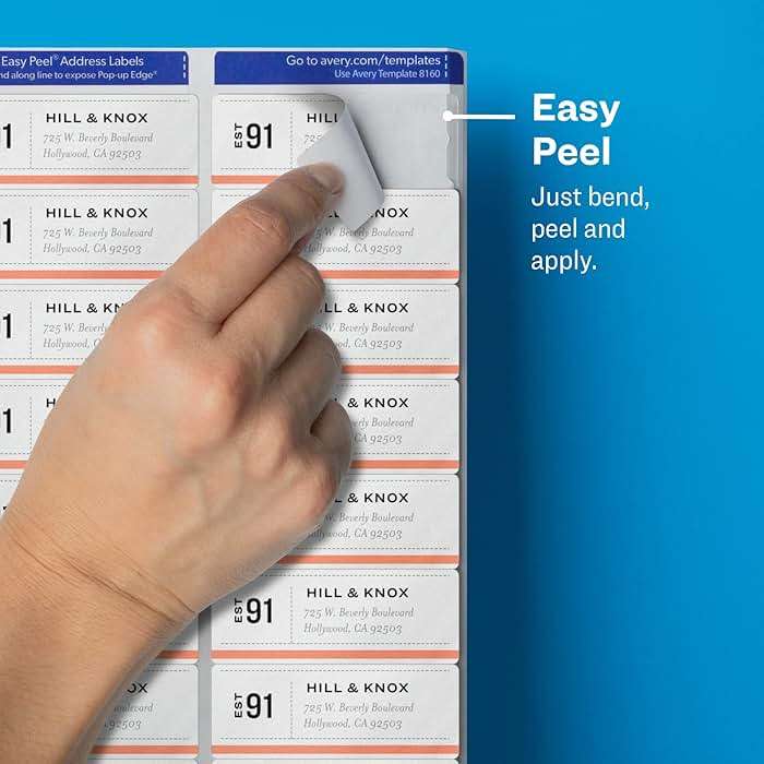 Avery Printable Address Labels with Sure Feed Technology, 1" x 2-5/8", Matte Clear, Compatible with Inkjet Printers, 750 Blank Labels Total, Great for Mailing, Branding, and More (8660) - Image 3