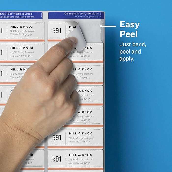 Avery Printable Address Labels with Sure Feed Technology, 1" x 2-5/8", Matte Clear, Compatible with Inkjet Printers, 750 Blank Labels Total, Great for Mailing, Branding, and More (8660) - Image 5