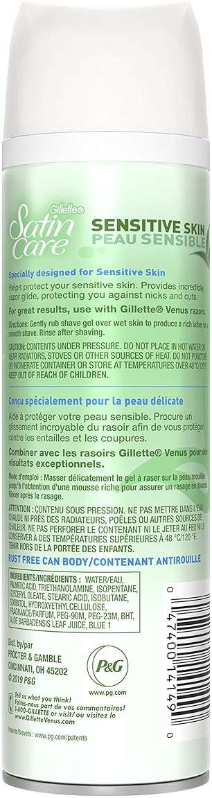 Satin Care Sensitive Skin Shave Gel for Women 7 Oz (PACK OF 6) - Image 2
