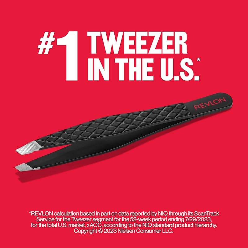 Revlon Expert Slant Tweezer, High Precision For an Easy Hair Removal, Made With Stainless Steel, 1 Count - Image 5