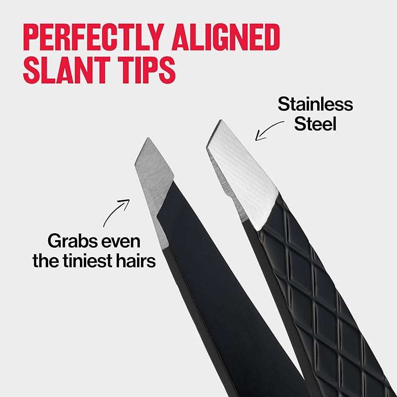Revlon Expert Slant Tweezer, High Precision For an Easy Hair Removal, Made With Stainless Steel, 1 Count - Image 6
