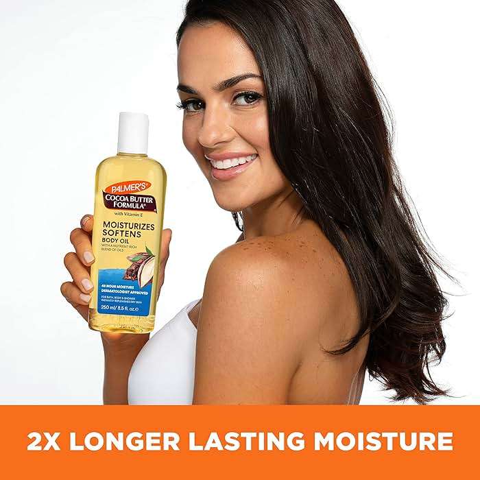 Palmer's Cocoa Butter Moisturizing Body Oil with Vitamin E, Radiant Looking Glow and Skin Hydration, Instant Absorption, Bath, Body and Shower, 8.5 Ounces - Image 5