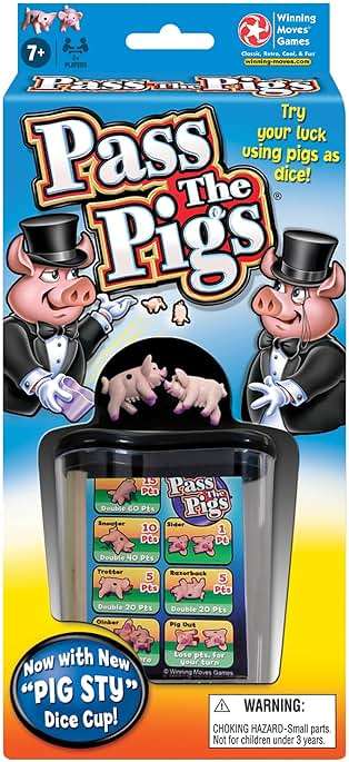 Winning Moves Pass The Pigs Games USA, a Hilarious Pig Dice Game, Family Favorite for Over 40 Years, for 2 or More Players, Ages 7+ (1046) - Image 2