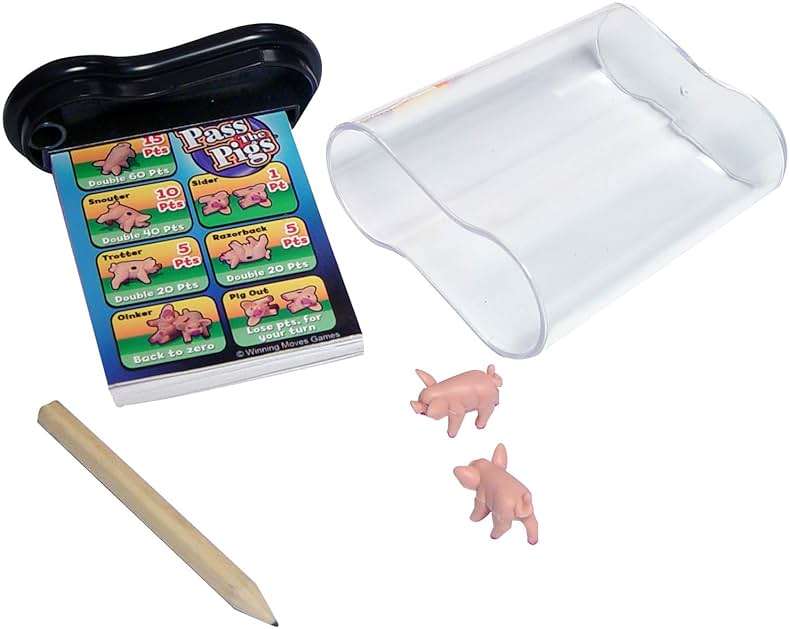 Winning Moves Pass The Pigs Games USA, a Hilarious Pig Dice Game, Family Favorite for Over 40 Years, for 2 or More Players, Ages 7+ (1046) - Image 4