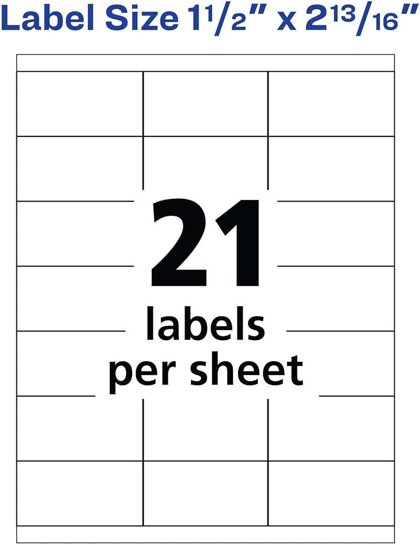 Avery Printable Address Labels for Copiers, 1-1/2" x 2-13/16", White, 2,100 Blank Mailing Labels (05360) - Image 6