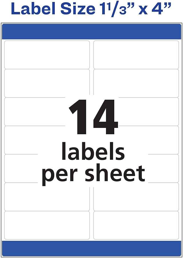 Avery Easy Peel Printable Address Labels with Sure Feed, 1-1/3" x 4", White, 350 Blank Mailing Labels (05262) - Image 6