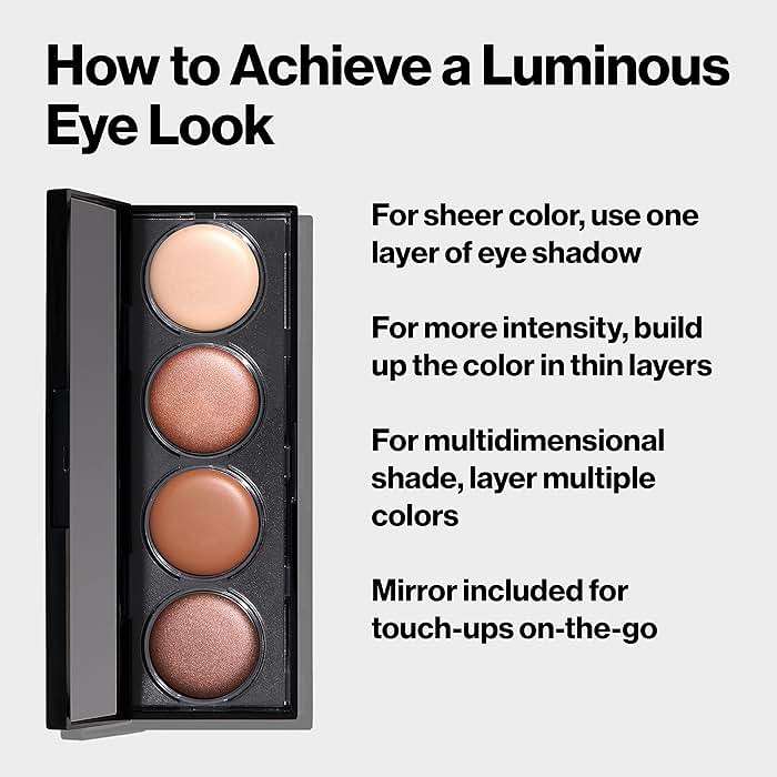 Revlon Crème Eyeshadow Palette, Illuminance Eye Makeup with Crease- Resistant Ingredients, Creamy Pigmented in Blendable Matte & Shimmer Finishes, 710 Not Just Nudes, 0.12 Oz - Image 5