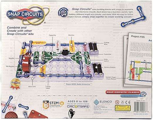 Snap Circuits Classic SC-300 Electronics Exploration Kit | Over 300 Projects | Full Color Manual Parts | STEM Educational Toy for Kids 8+ 2.3 x 13.6 x 19.3 inches - Image 3