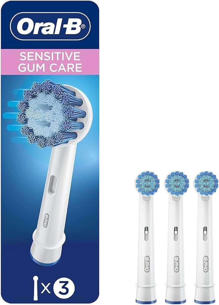 Oral-B Sensitive Gum Care Electric Toothbrush Replacement Brush Heads Refill, 3 Count - Image 1