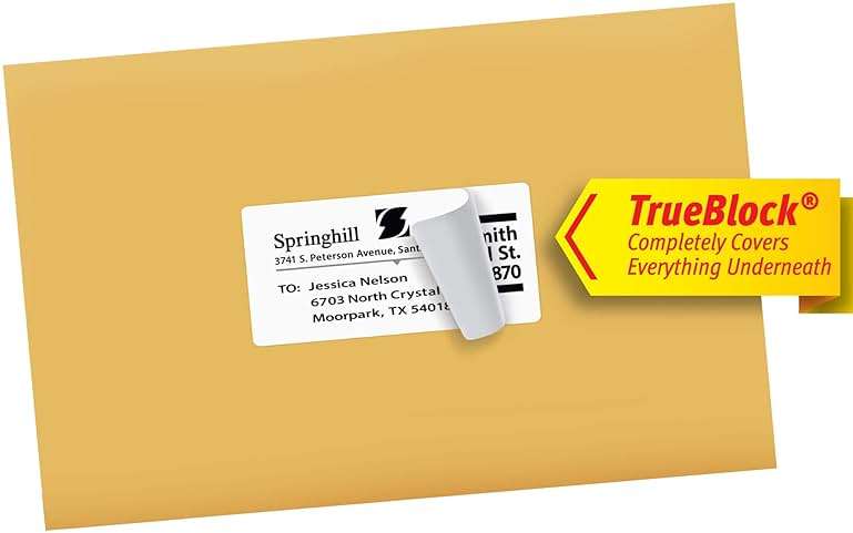Avery Printable Shipping Labels with Sure Feed, 2" x 4" Customizable Stickers, White, 250 Blank Mailing Labels, Great for Mailing, Shipping, and More (5263) - Image 8