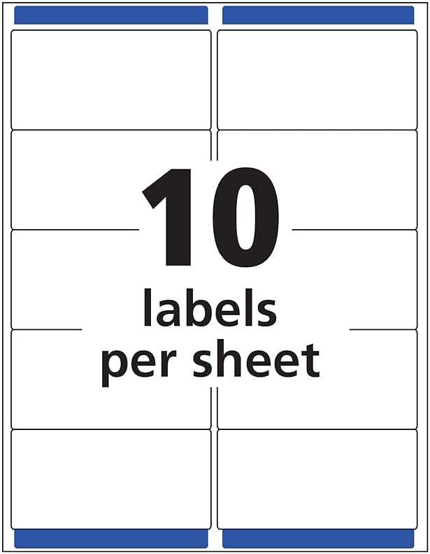 Avery Printable Shipping Labels with Sure Feed, 2" x 4", Matte Clear, 500 Blank Mailing Labels (5663) - Image 6