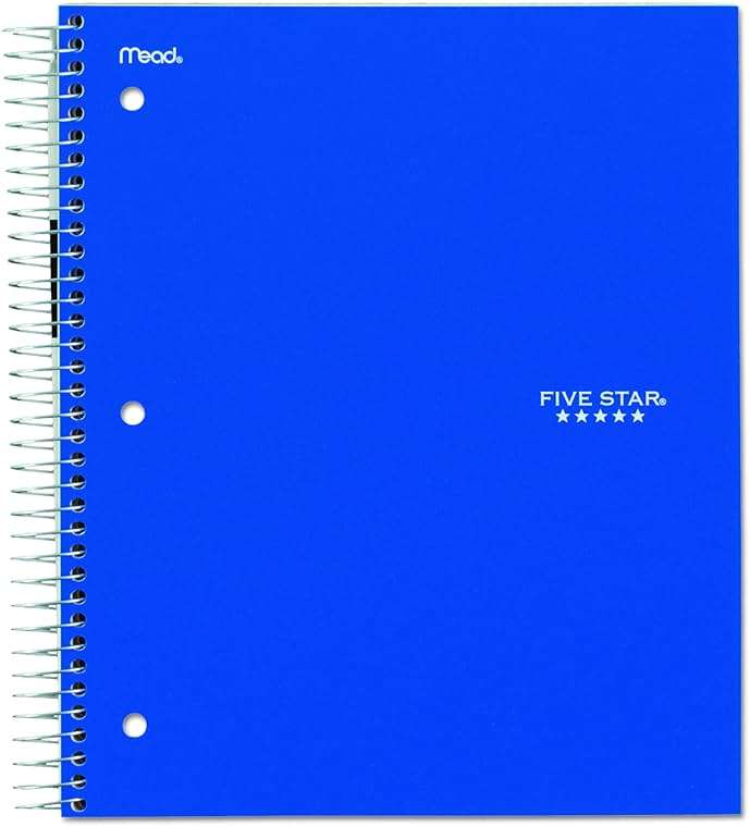 Five Star 06210 Wirebound 3-Subject Notebook, College Rule, 11 x 8 1/2, 150 Sheets, Assorted - Image 10