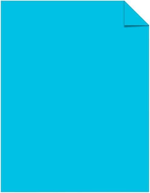 Neenah Astrobrights 30% Recycled Bright Color Paper, 8 1/2in x 11in, 24 Lb, FSC Certified, Lunar Blue, Ream Of 500 Sheets, 21528 - Image 3