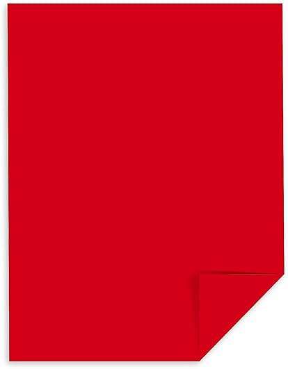 Astrobrights Color Paper, 8.5” x 11”, 24 lb/89 gsm, Re-Entry Red, 500 Sheets (21558) - Image 2