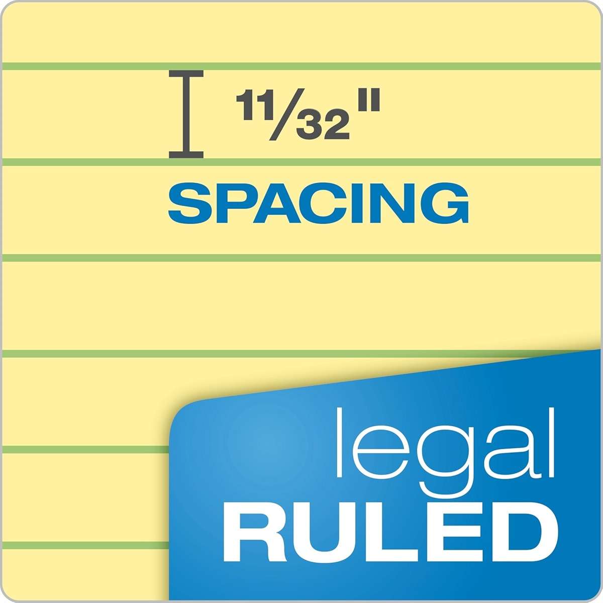 TOPS Legal Pads, 6 Pack, Premium Docket Gold Note Pads, 50 Legal Ruled 8.5 x 11 Sheets, Thick Canary Yellow Paper with Extra Hard Back, Proudly Made in the USA - Image 6
