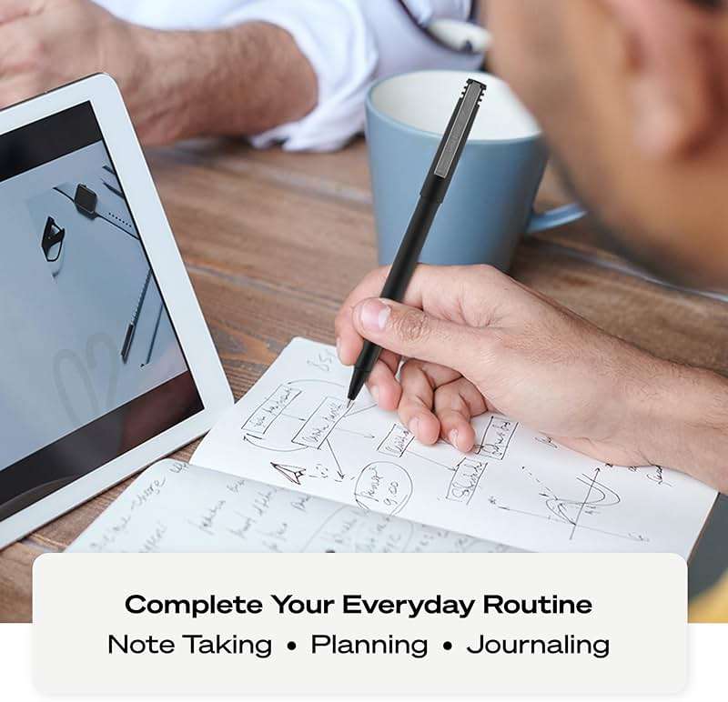 uniball Roller Rollerball Pens, Micro Point (0.5mm), Black, 12 Pack - Image 5