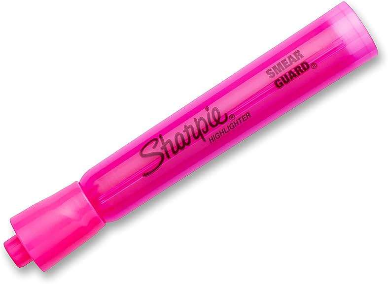 Sharpie Tank Style Highlighters Chisel Tip Fluorescent Pink Box of 12 - Image 2