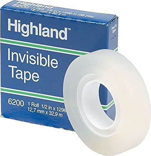 Highland 6200 Invisible Tape, 1/2" x 1296" - Image 2