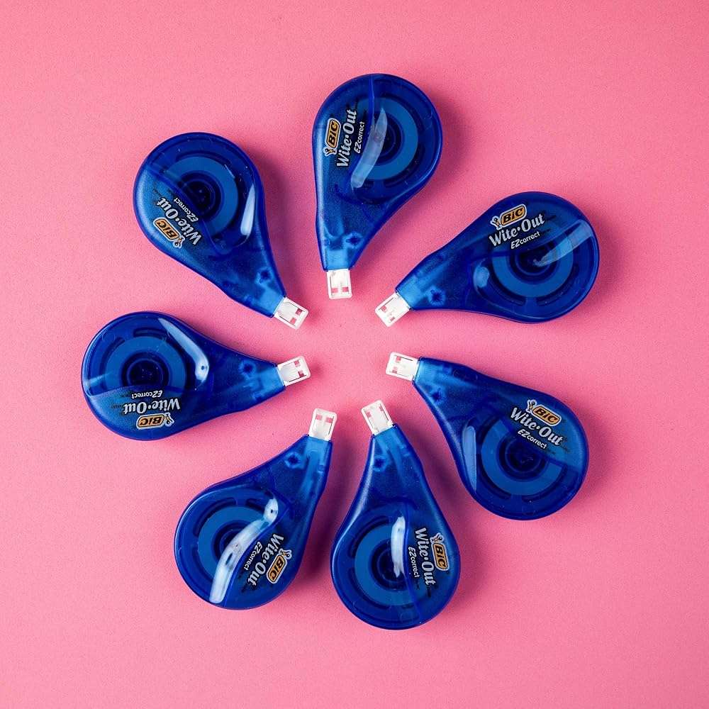 BIC Wite-Out Brand EZ Correct Correction Tape, 39.3 Feet, 1-Count Pack of white Correction Tape, Fast, Clean and Easy to Use Tear-Resistant Tape Office or School Supplies - Image 7