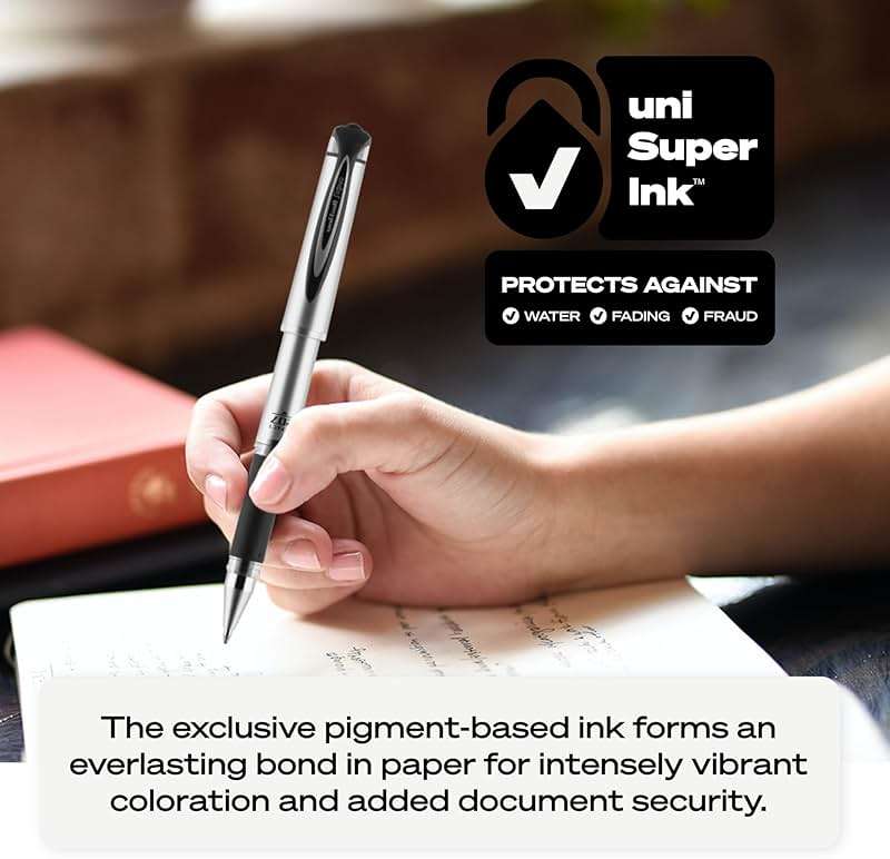 uni-ball Signo 207 Impact Stick Gel Pen, 4 Black Pens, 1.0mm Bold Point Gel Pens, Smooth Writing, Archival-Quality Ink, Acid-Free, Superior Comfort - Image 6
