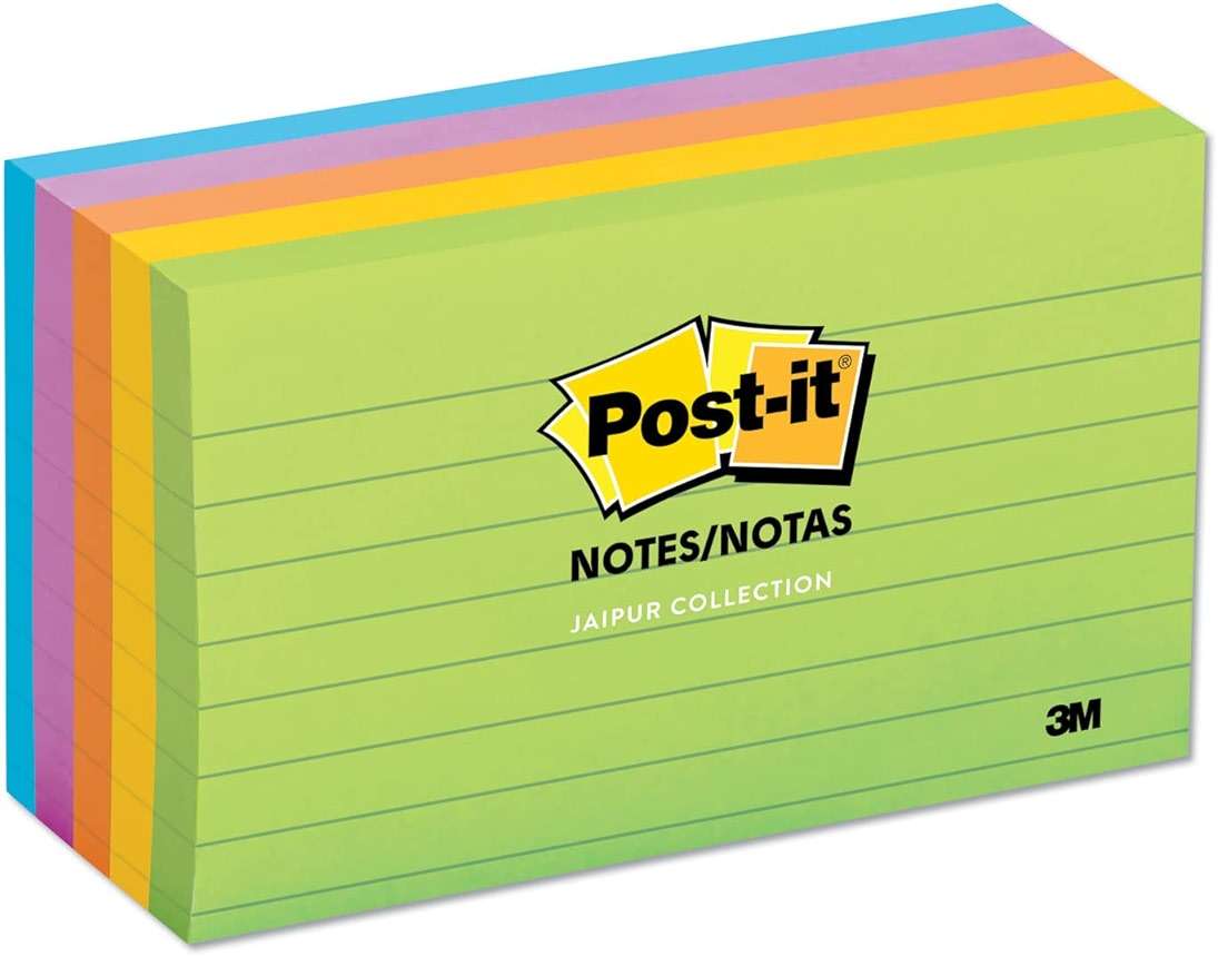Post-it Notes, 3 in x 5 in, 5 Lined Sticky Notes Pads, 100 Sheets per Pad, Floral Fantasy Collection, School Supplies and Oﬃce Products - Image 4