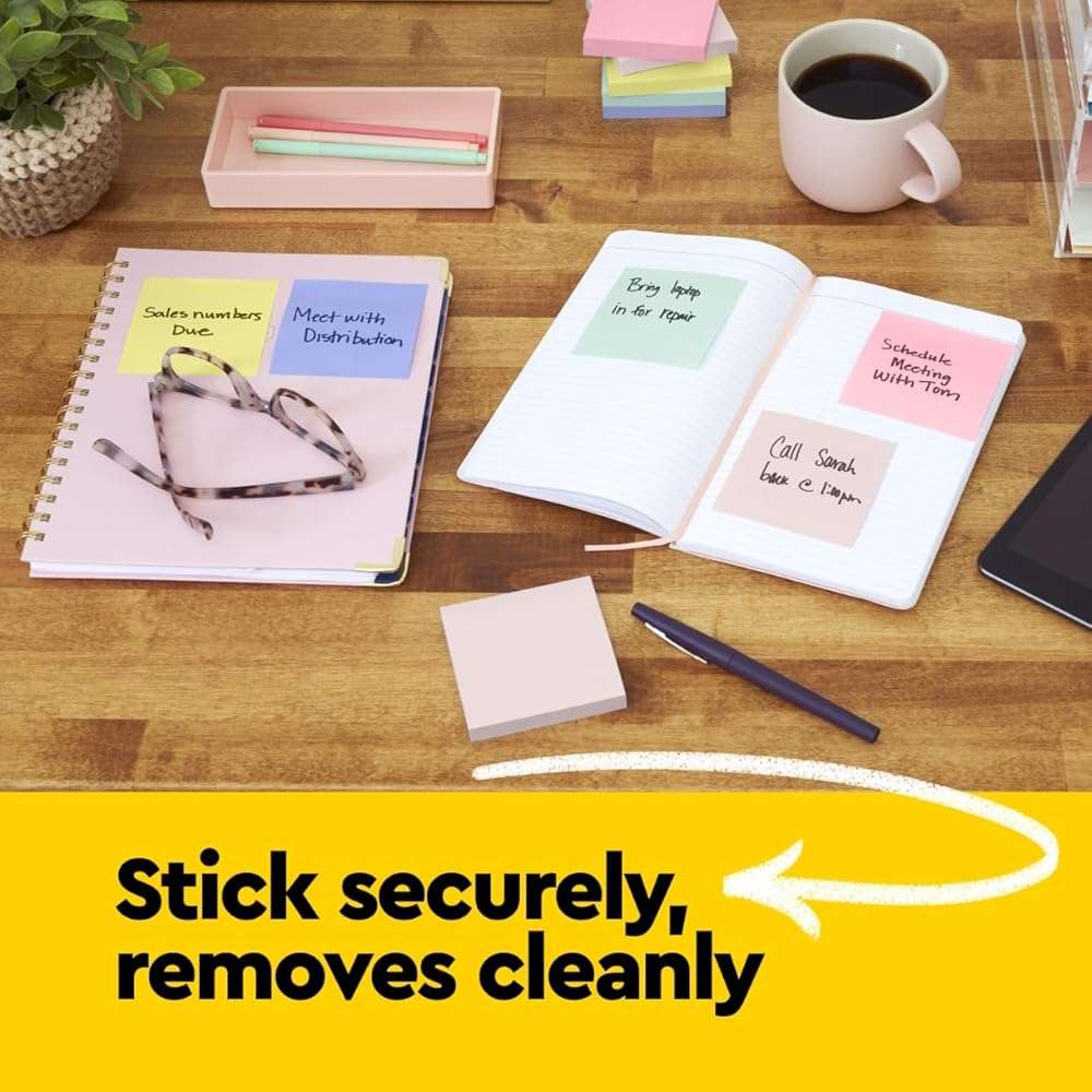 Post-it Notes, 1 /3/8 x 1 7/8 in, 12 Sticky Notes Pads, 100 Sheets per Pad, Canary Yellow, The Original Post-it Note, School Supplies and Office Products - Image 9