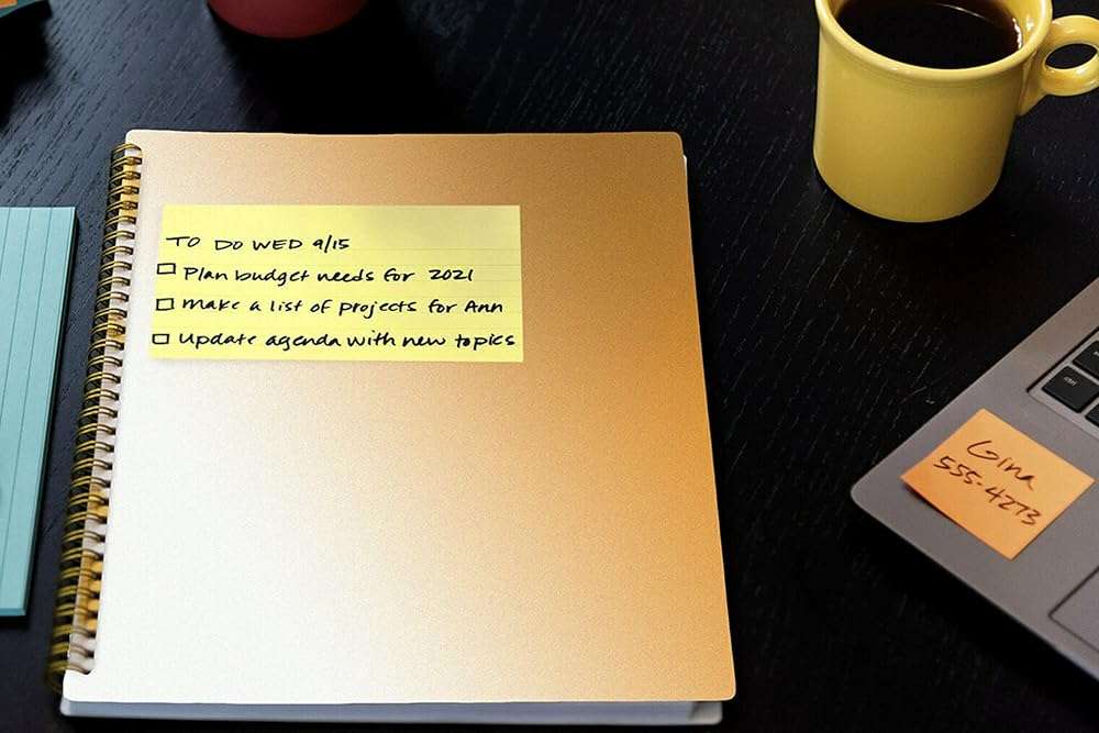 Post-it Notes, 3 in x 5 in, 12 Sticky Notes Pads, 100 Sheets per Pad, Canary Yellow, The Original Post-it Note, School Supplies and Office Products - Image 4