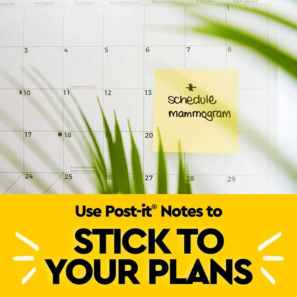 Post-it Notes, 4 in x 6 in, 5 Lined Sticky Notes Pads, 100 Sheets per Pad, Canary Yellow, The Original Post-it Note, School Supplies and Oﬃce Products - Image 6
