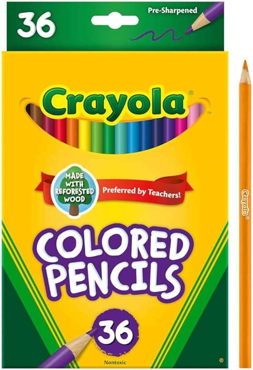 Crayola Colored Pencils (36ct), Kids Pencil Set, Pre-Sharpened Coloring Book Pencils for Kids & Adults, Arts & Crafts Supplies, Coloring Gift, Ages 3+ - Image 3