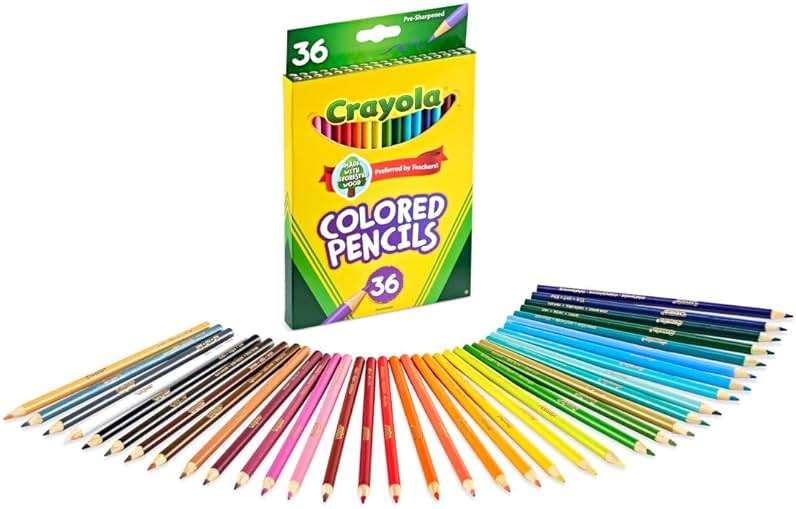 Crayola Colored Pencils (36ct), Kids Pencil Set, Pre-Sharpened Coloring Book Pencils for Kids & Adults, Arts & Crafts Supplies, Coloring Gift, Ages 3+ - Image 6