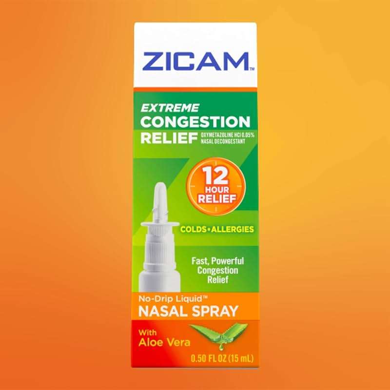 Zicam Extreme Congestion Relief No-Drip Nasal Spray with Soothing Aloe Vera, 0.5 oz - Image 6