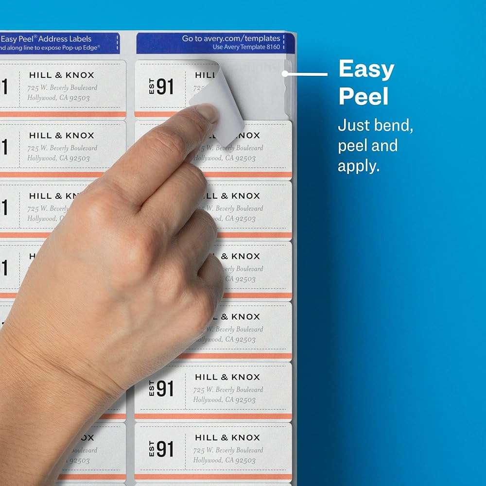 Avery Printable Address Labels, Sure Feed Technology, 1" x 2-5/8", Matte Clear, 750 Blank Mailing Labels (05630) - Image 3