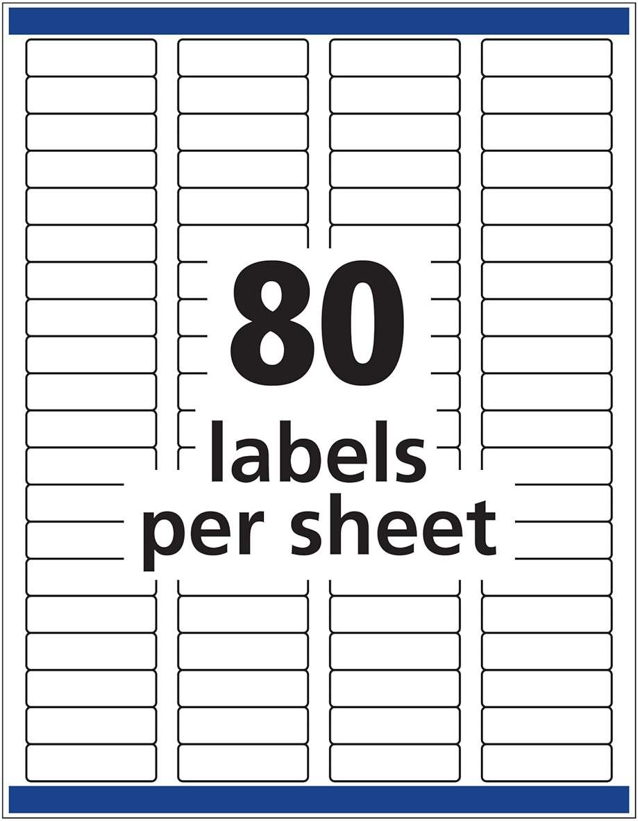 Avery Removable ID Labels, Sure Feed, Removable Adhesive, 0.5" x 1.75", 2,000 Labels (6467) - Image 4