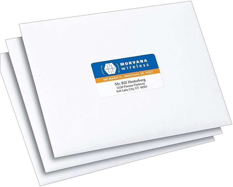 Avery Print-to-the-Edge Printable Address Labels, 1-1/4" x 2-3/8", Matte White, Sure Feed Technology, Laser & Inkjet Compatible, 450 Blank Labels, Great for Mailing, School Supplies, and More (6871) - Image 8