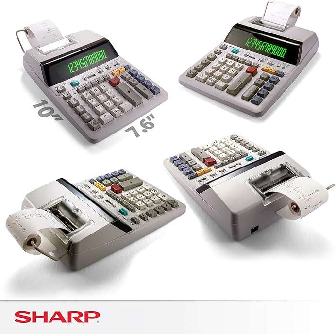 Sharp EL-1801V Ink Printing Calculator, 12-Digit LCD, AC Powered, Off-White, Ideal for Business & Office Use, Easy-to-Read Display & Durable Design - Image 8