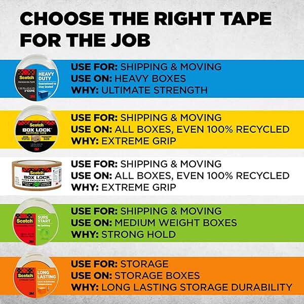 Scotch Heavy Duty Shipping Packing Tape, Clear, Shipping and Packaging Supplies, 1.88 in. x 54.6 yd., 6 Tape Rolls - Image 10