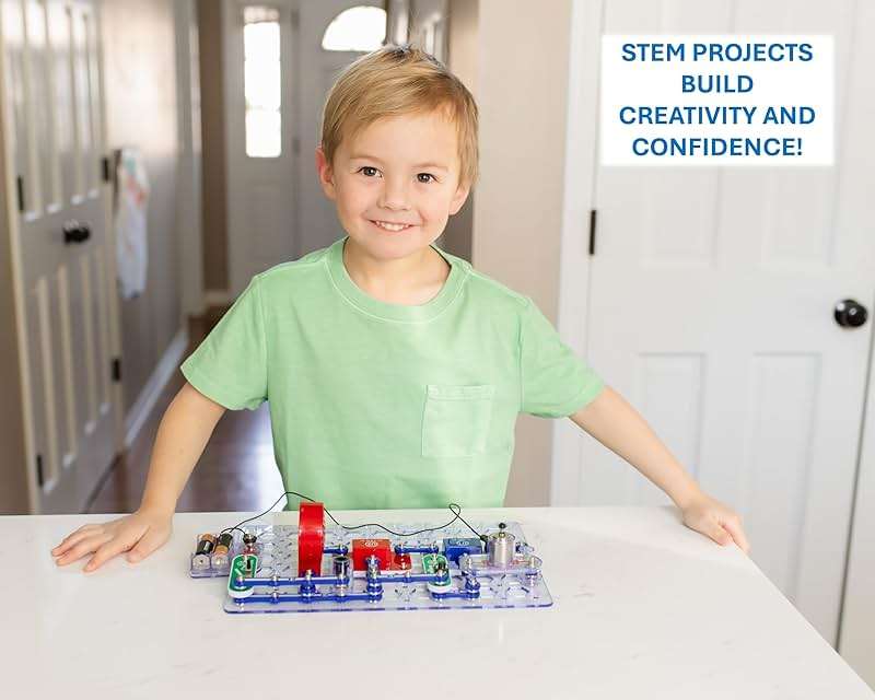 Snap Circuits Jr. SC-100 Electronics Exploration Kit, Over 100 Projects, Full Color Project Manual, 28 Parts, STEM Educational Toy for Kids 8 + - Image 4