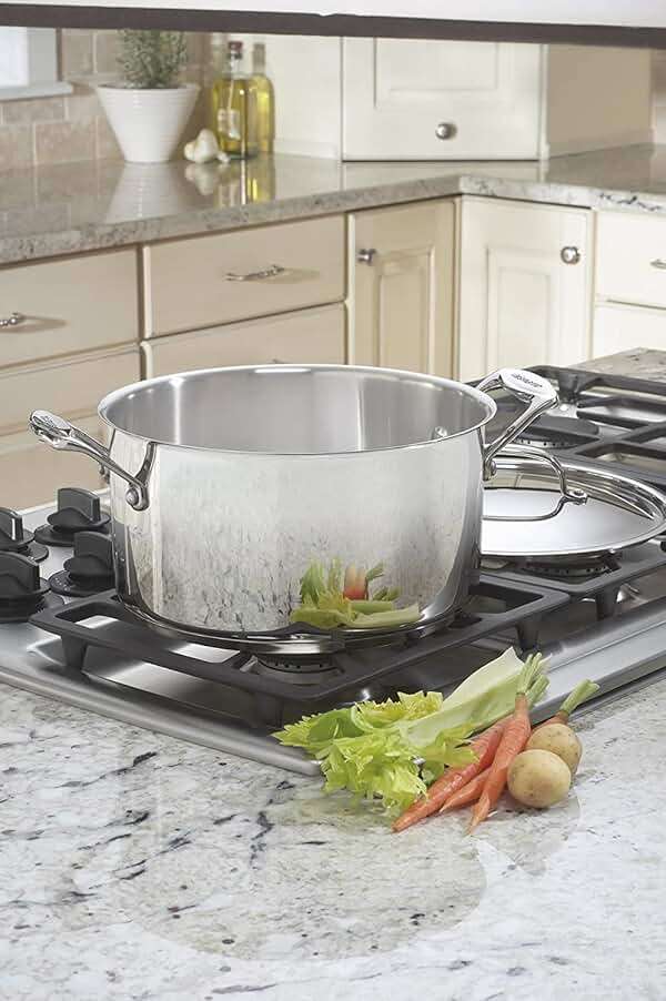 Cuisinart 744-24 Chef's Classic Stainless Stockpot with Cover, 6-Quart,Silver - Image 2