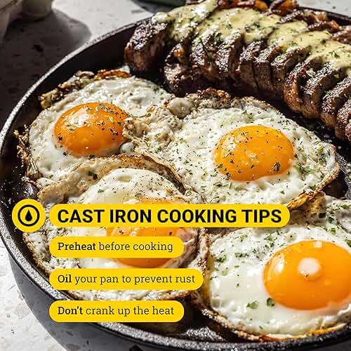 Lodge Round Seasoned Cast Iron Griddle 10.5 Inches - Round-Shaped, Pre-Seasoned Iron Griddle Pan - Non-Toxic, PFAS-Free Cookware - Compatible with Stovetop, Oven, Grill, or Campfire | camping-cooking-utensils - Image 7