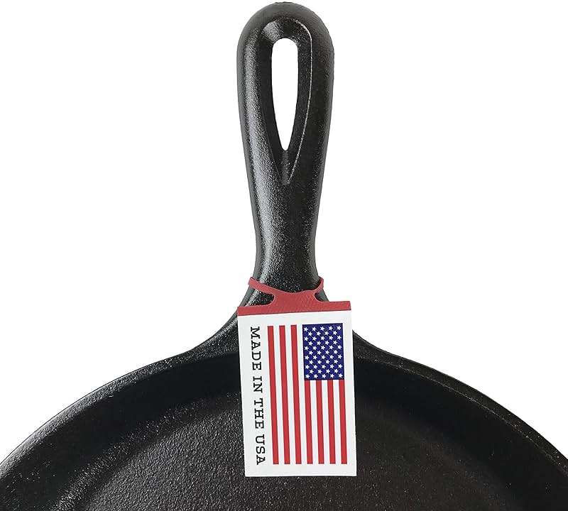 Lodge Round Seasoned Cast Iron Griddle 10.5 Inches - Round-Shaped, Pre-Seasoned Iron Griddle Pan - Non-Toxic, PFAS-Free Cookware - Compatible with Stovetop, Oven, Grill, or Campfire | camping-cooking-utensils - Image 9