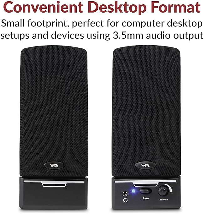 Cyber Acoustics CA-2014 Computer Speakers, Full Stereo Sound, Convenient Controls, Easy Setup - Image 2
