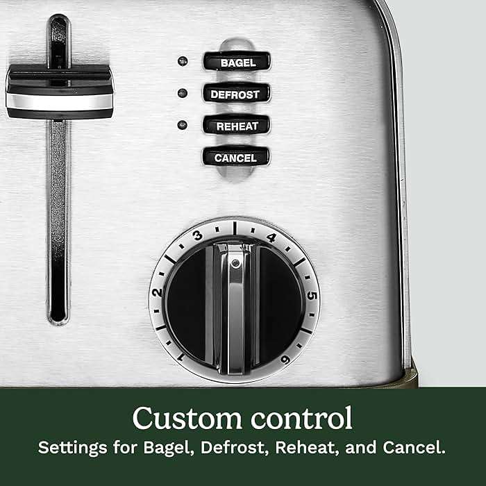 Cuisinart 4 Slice Compact Stainless Steel Toaster with Extra-Wide Slots for Bread, French Toast, Bagels & Pastries, Defrost & Reheat Functions, CPT-180P1, Brushed Stainless, Removable Crumb Tray - Image 4