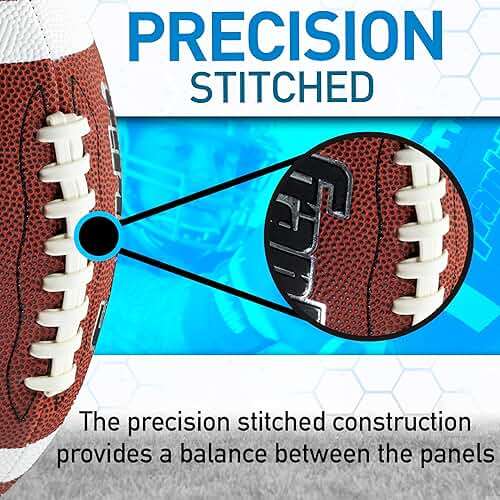 Franklin Sports Youth + Adult Footballs - Extra Grip 1000 Official Size, Junior + Pee Wee Kids - 1 + 12 Packs - Image 5