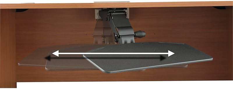 Bush Business Furniture Articulating Keyboard Tray with Galaxy Finish, Ergonomic Workspace Accessory, Adjustable Office Computer Key Board Support for Home Office - Image 4